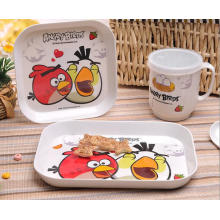 (BC-MK1019) Fashinable Design réutilisable Melamine 4PCS Kids Cute Dinner Set